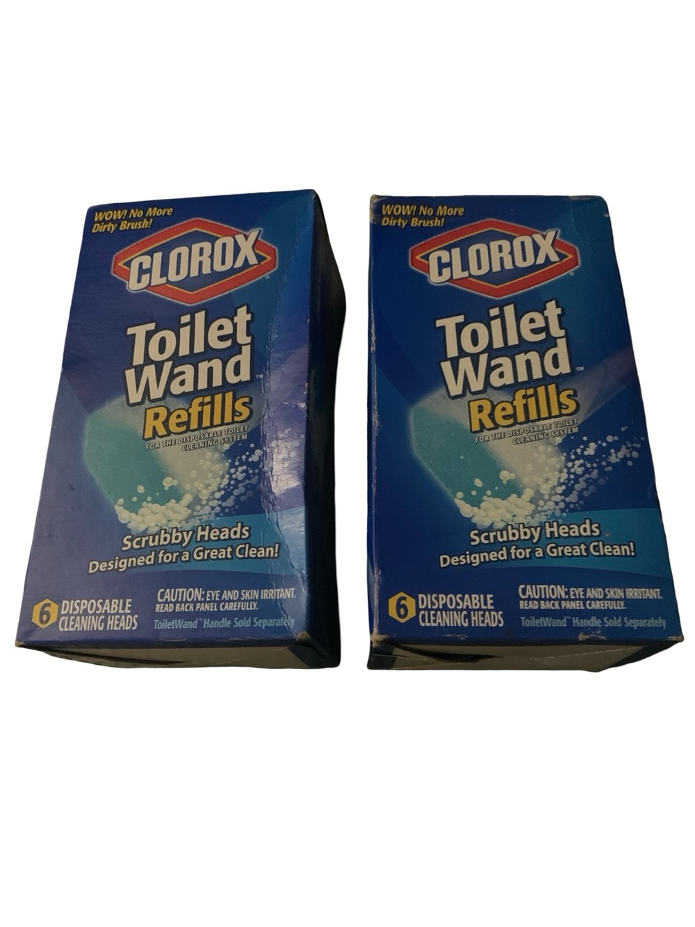 Vintage 2005 Clorox Toilet Wand Refills 6 Disposable Cleaning Heads Lot of 2
